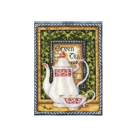 Siuvinėjimo rinkinys Andriana Tea Collection. Green Melissa SANK-39 20x26.5cm - kaSiulai.lt