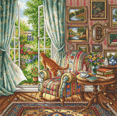 Siuvinėjimo kryželiu rinkinys „Saulėtas rytas“ 32,7 x 32,5 cm