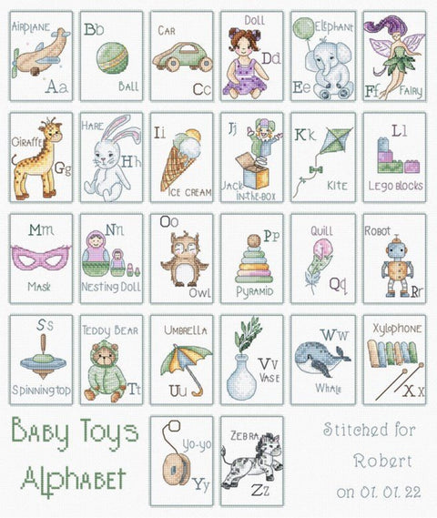 Siuvinėjimo rinkinys Baby Toys Alphabet 38x33cm SLETIL8063 - 🧶kaSiulai.lt
