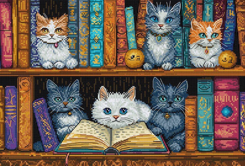 Siuvinėjimo rinkinys Bookshelf 32x22cm SLETIL9917 - 🧶kaSiulai.lt