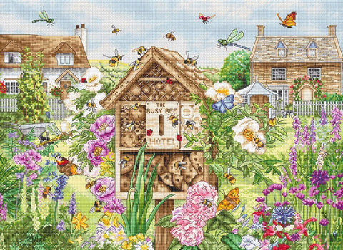 Siuvinėjimo rinkinys "Busy Bee Hotel" 41x30cm SLETIL8104 - 🧶kaSiulai.lt