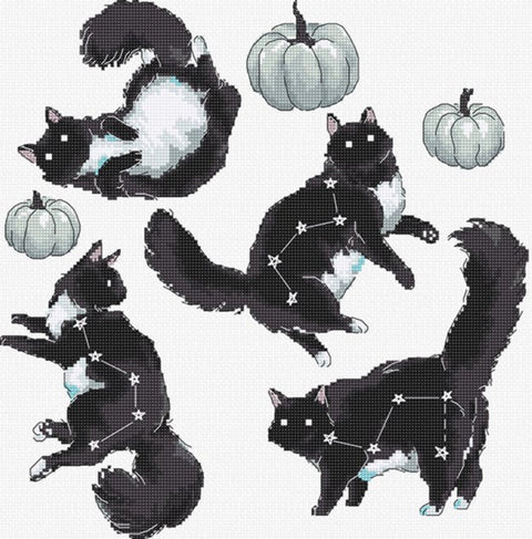 Siuvinėjimo rinkinys Cat Constellation 28x27 cm SLETIL8817 - 🧶kaSiulai.lt