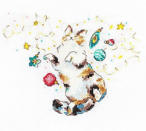 Siuvinėjimo rinkinys Cat’s Happiness 15x11 cm SLETIL8812 - 🧶kaSiulai.lt