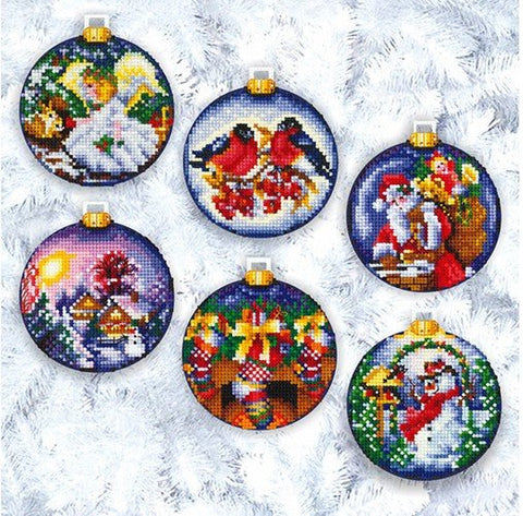 Siuvinėjimo rinkinys Christmas Balls SANN-18 - kaSiulai.lt