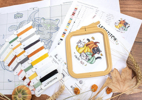 Siuvinėjimo rinkinys Counted "Hello Fall" 12x12cm SLETIL8078 - 🧶kaSiulai.lt