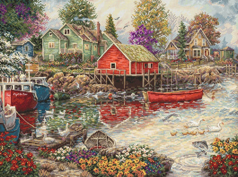 Siuvinėjimo rinkinys Counted "Quiet Cove" 42x32cm SLETIL8077 - 🧶kaSiulai.lt