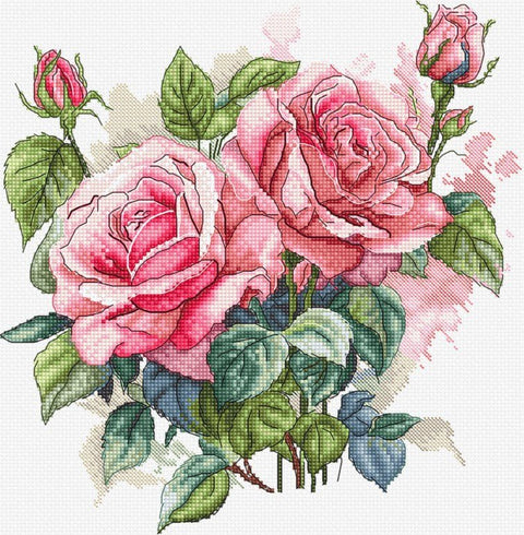 Siuvinėjimo rinkinys Cross - stitch kit "Pink Bloom" 22x23cm SLETIL8093 - 🧶kaSiulai.lt