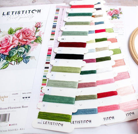 Siuvinėjimo rinkinys Cross - stitch kit "Pink Bloom" 22x23cm SLETIL8093 - 🧶kaSiulai.lt