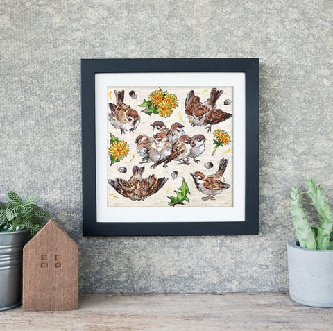 Siuvinėjimo rinkinys Cross - stitch kit "Sparrows" 23x22cm SLETIL8803 - 🧶kaSiulai.lt