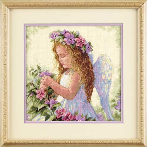 Siuvinėjimo rinkinys DIMENSIONS Passion Flower Angel 28x28cm - kaSiulai.lt