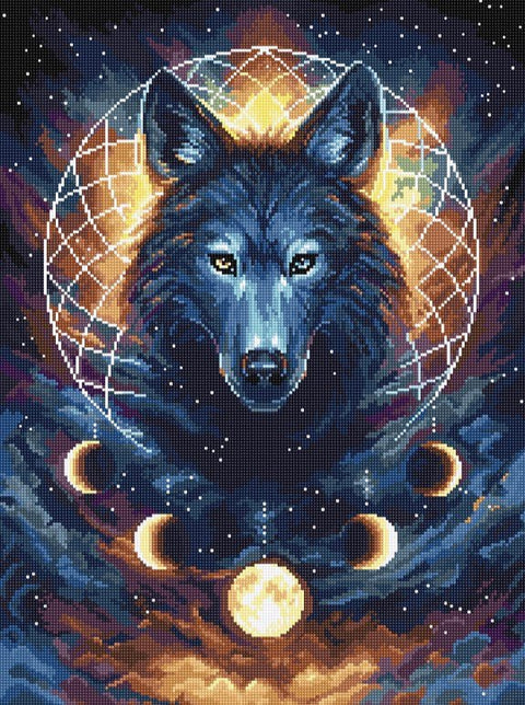 Siuvinėjimo rinkinys Dream Catcher Wolf 39x29 cm SLETIL8069 - 🧶kaSiulai.lt