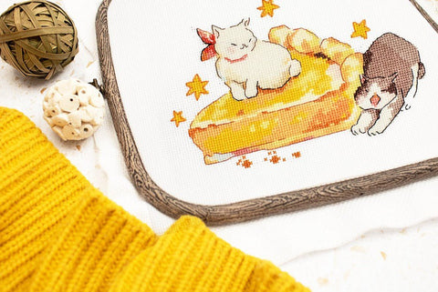 Siuvinėjimo rinkinys Eating Sleeping Stretching 16x11 cm SLETIL8811 - 🧶kaSiulai.lt