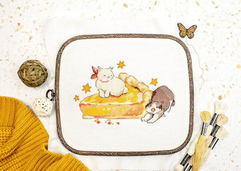 Siuvinėjimo rinkinys Eating Sleeping Stretching 16x11 cm SLETIL8811 - 🧶kaSiulai.lt