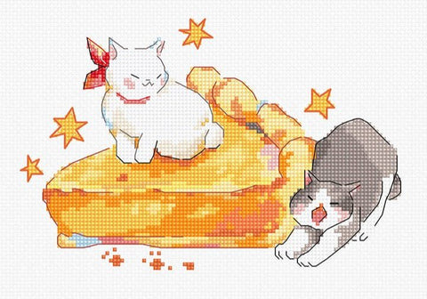 Siuvinėjimo rinkinys Eating Sleeping Stretching 16x11 cm SLETIL8811 - 🧶kaSiulai.lt