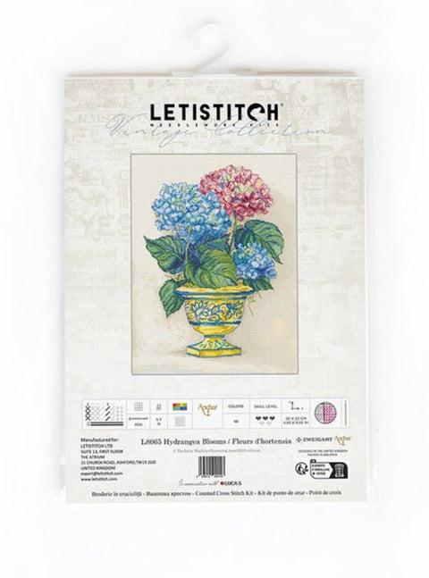 Siuvinėjimo rinkinys Hydrangea Blooms 30x22cm SLETIL8065 - 🧶kaSiulai.lt