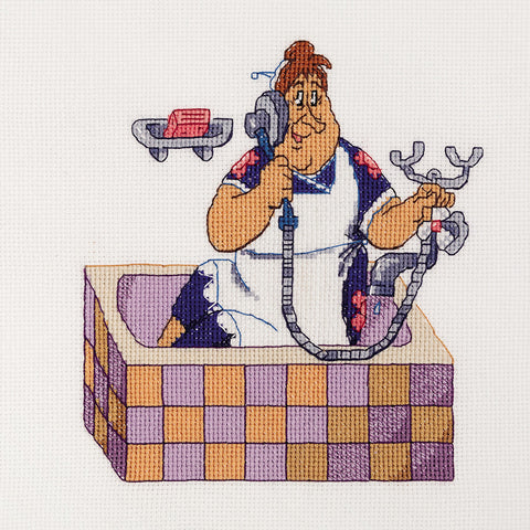 Siuvinėjimo kryželiu rinkinys „Panelė Bok“ 18 x 16,5 cm