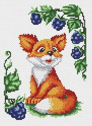 Siuvinėjimo rinkinys „Lapė“ — siuvinėjimas kryželiu, ideali dovana - kaSiulai.lt