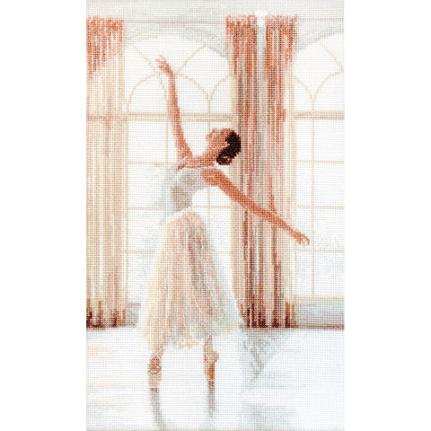 Siuvinėjimo rinkinys LetiStitch Ballerina SLETI906 32x19cm - kaSiulai.lt
