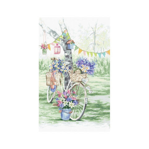 Siuvinėjimo rinkinys LetiStitch Bike SLETI971 35x22cm - kaSiulai.lt