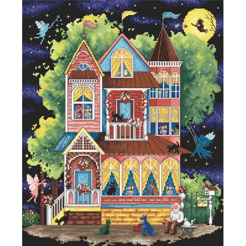 Siuvinėjimo rinkinys LetiStitch Fairy Tale House SLETI937 32x26cm - kaSiulai.lt