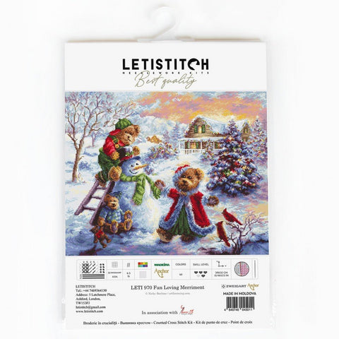 Siuvinėjimo rinkinys LetiStitch Fun Loving Merriment SLETI970 39x32cm - kaSiulai.lt