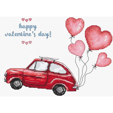 Siuvinėjimo rinkinys LetiStitch Happy Vallentine’s Day SLETI983 20x14cm - kaSiulai.lt