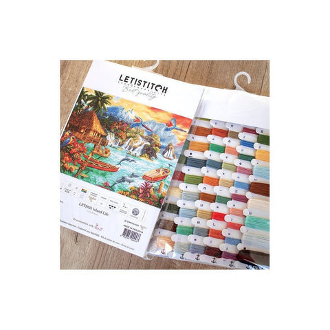 Siuvinėjimo rinkinys LetiStitch Island Life SLETI925 44x33cm - kaSiulai.lt