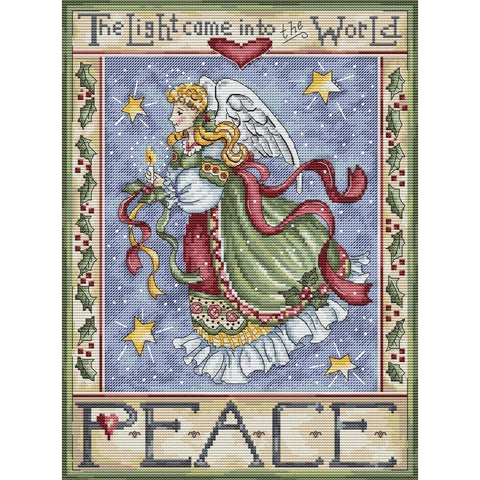 Siuvinėjimo rinkinys LetiStitch Peace Angel SLETI991 28x21cm - kaSiulai.lt