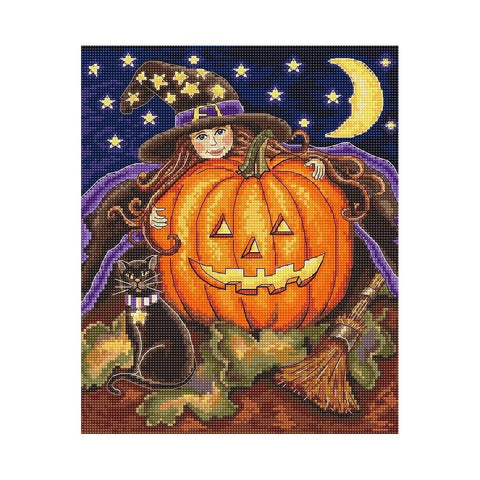 Siuvinėjimo rinkinys LetiStitch Pumpkin Girl SLETI992 23x19cm - kaSiulai.lt