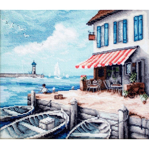 Siuvinėjimo rinkinys LetiStitch Sea Port SLETI908 26x22cm - kaSiulai.lt