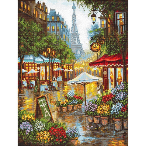 Siuvinėjimo rinkinys LetiStitch Spring Flowers, Paris SLETI923 42x32cm - kaSiulai.lt