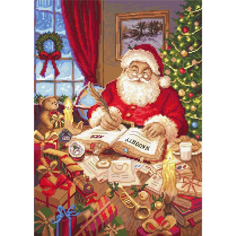 Siuvinėjimo rinkinys LetiStitch The List of Naughty and Nice SLETI951 33x24cm - kaSiulai.lt