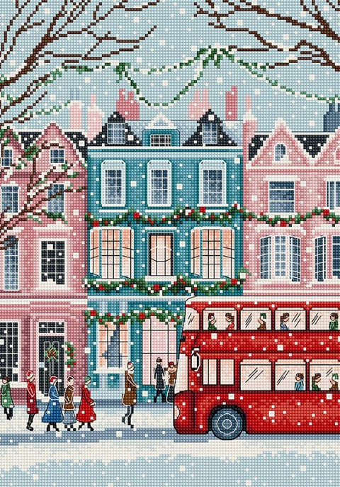 Siuvinėjimo rinkinys London Snowfall 19x27cm SLETIL9919 - 🧶kaSiulai.lt