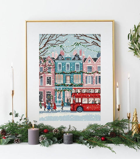 Siuvinėjimo rinkinys London Snowfall 19x27cm SLETIL9919 - 🧶kaSiulai.lt