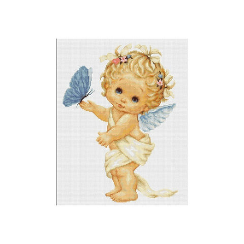 Siuvinėjimo rinkinys Luca-S Angel and Butterfly SG368 16x20cm - kaSiulai.lt
