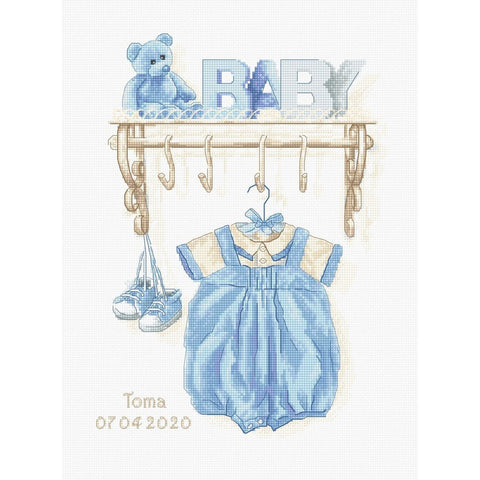 Siuvinėjimo rinkinys Luca-S Baby Boy Birth SB1174 16.5x24cm - kaSiulai.lt