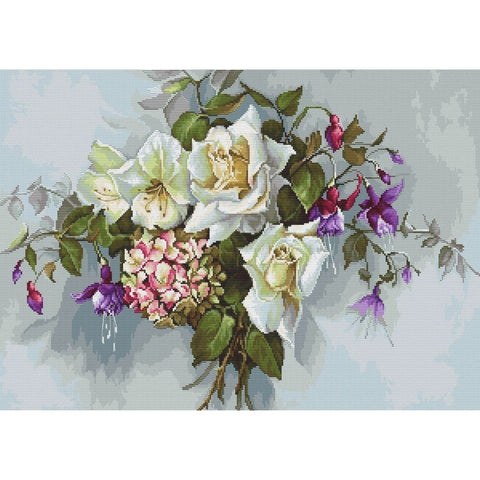 Siuvinėjimo rinkinys Luca-S Bouquet with Roses SBA2363 42.3x30cm - kaSiulai.lt