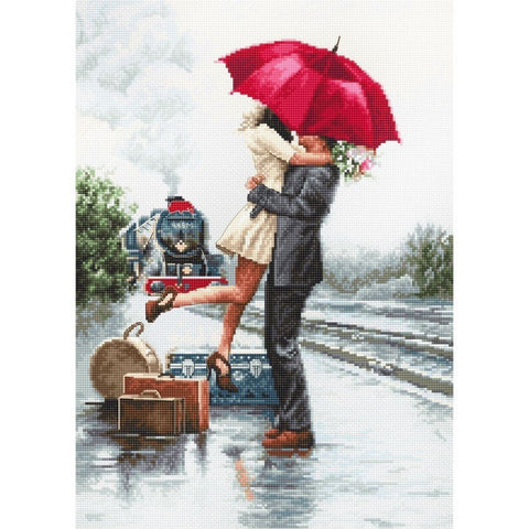 Siuvinėjimo rinkinys Luca-S Couple on Train Station SB2369 22x31cm - kaSiulai.lt