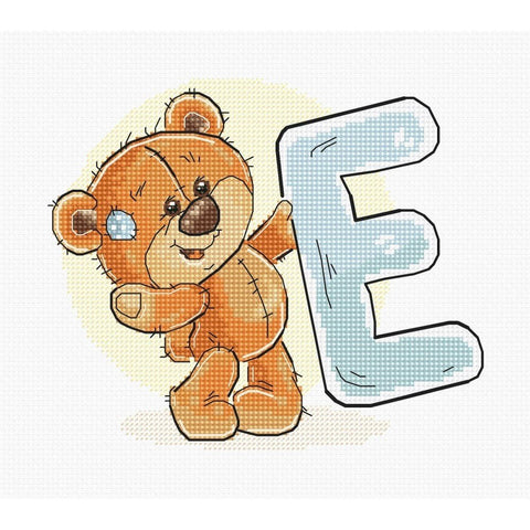 Siuvinėjimo rinkinys Luca-S Letter E SB1206 14.5x12cm - kaSiulai.lt