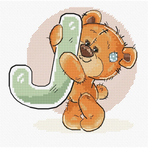Siuvinėjimo rinkinys Luca-S Letter J SB1211 12.5x12.5cm - kaSiulai.lt