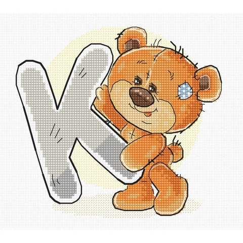 Siuvinėjimo rinkinys Luca-S Letter K SB1212 13.5x12.5cm - kaSiulai.lt