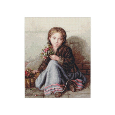 Siuvinėjimo rinkinys Luca-S Little flower girl SB513 42.5cm - kaSiulai.lt
