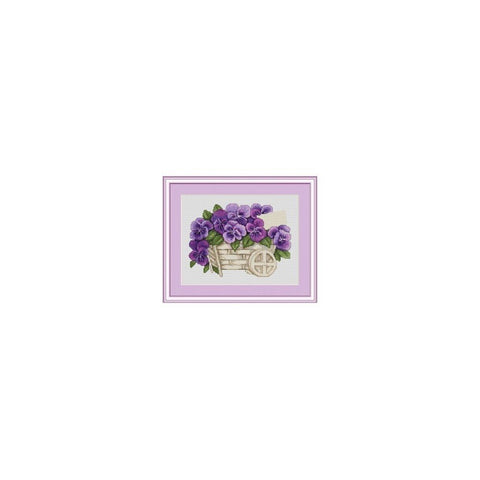Siuvinėjimo rinkinys Luca-S Pansies SB259 20.5x14.5cm - kaSiulai.lt