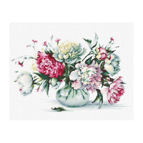 Siuvinėjimo rinkinys Luca-S Peonies SB2263 34.5x23cm - kaSiulai.lt