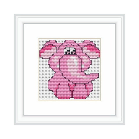 Siuvinėjimo rinkinys Luca-S Pink Elephant SB042 7.5x7.5cm - kaSiulai.lt