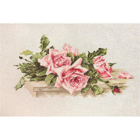 Siuvinėjimo rinkinys Luca-S Pink Roses SBL22400 32x17cm - kaSiulai.lt