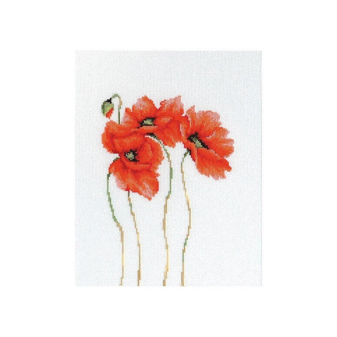 Siuvinėjimo rinkinys Luca-S Poppies SB2224 15x22cm - kaSiulai.lt