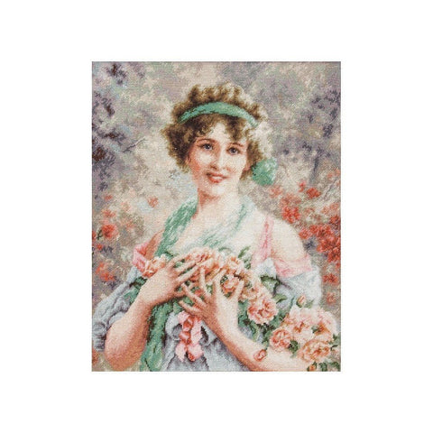 Siuvinėjimo rinkinys Luca-S The Girl with Roses SB553 28.5x35.5cm - kaSiulai.lt