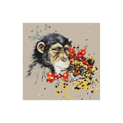 Siuvinėjimo rinkinys Luca-S The Monkey SB2308 23.5x23.5cm - kaSiulai.lt