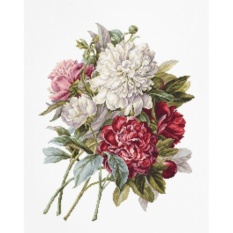 Siuvinėjimo rinkinys Luca-S The Peonies SB2355 22.5x28.5cm - kaSiulai.lt